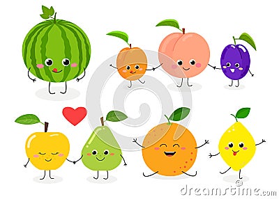 Fruit set N1 Vector Illustration